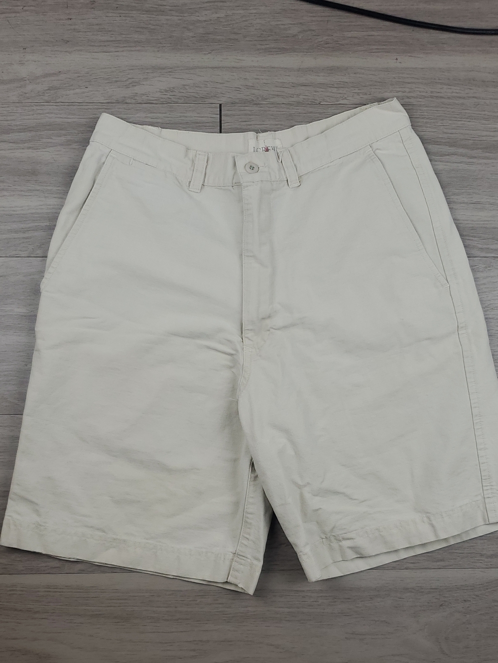J.Crew Oarsman Shorts Mens 30 Cream 100% Cotton Chino Preppy